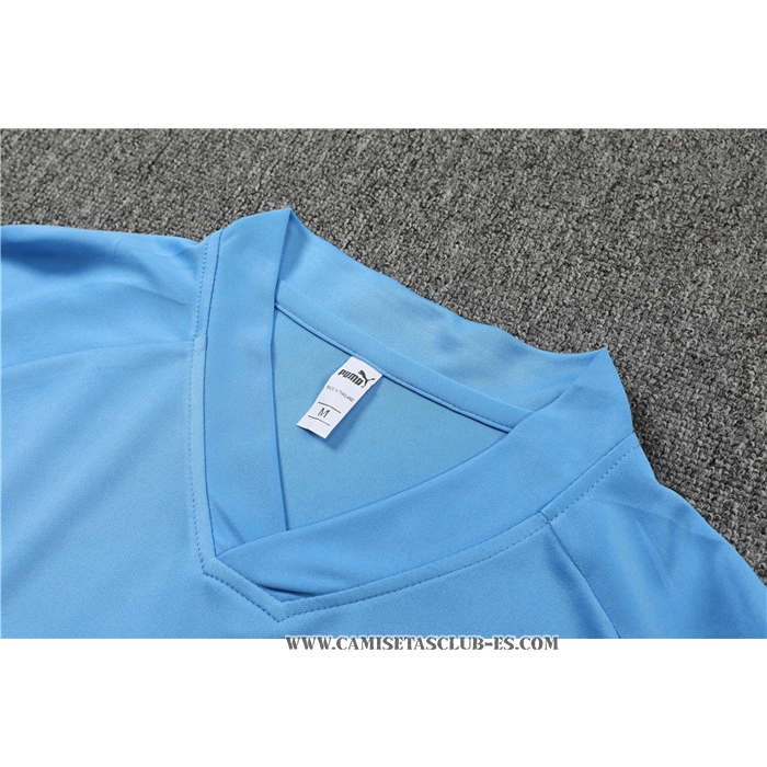Chandal del Manchester City 22-23 Manga Corta Azul - Pantalon Corto